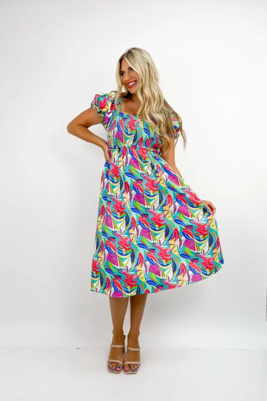 Summertime Feeling Midi Dress sold by Bella Rose boutique