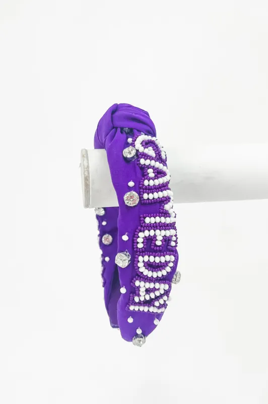 Game Day Top Knotted Headband sold by Bella Rose boutique