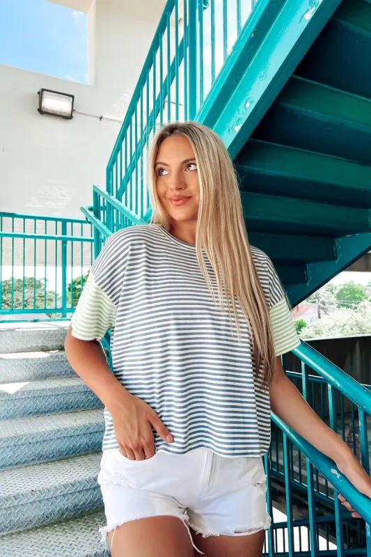 Finally The Weekend Striped Top sold by Bella Rose boutique