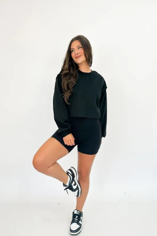 Typically Basic Oversized Crop Sweatshirt sold by Bella Rose boutique