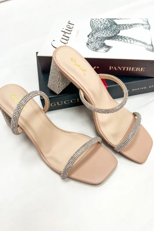 Della Rhinestone Embellished Heels sold by Bella Rose boutique