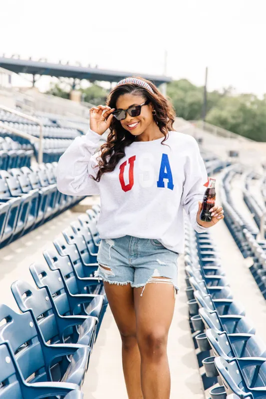 Glitter USA Sweatshirt sold by Bella Rose boutique
