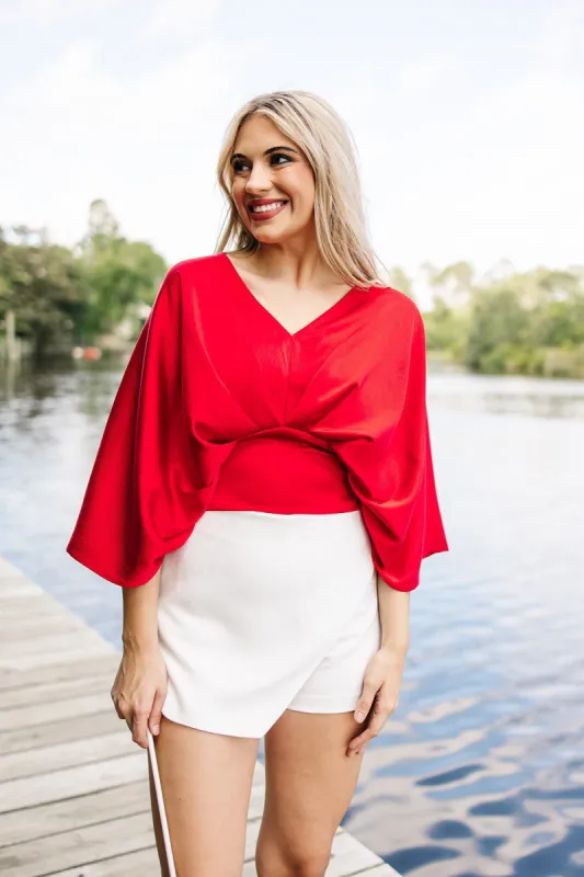Fevered Dream Satin Top sold by Bella Rose boutique