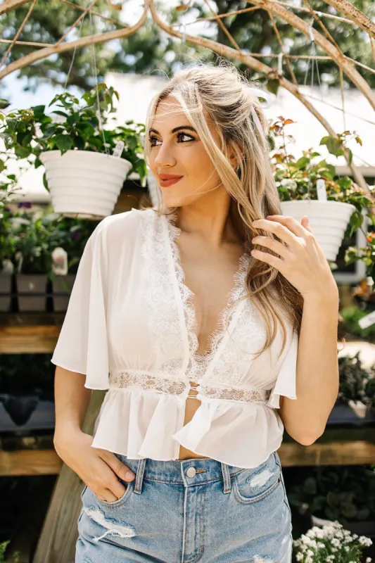 With My Heart Lace Top sold by Bella Rose boutique