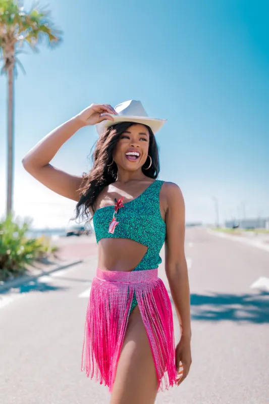 Stay Genuine Fringe Embellished Sarong sold by Bella Rose boutique