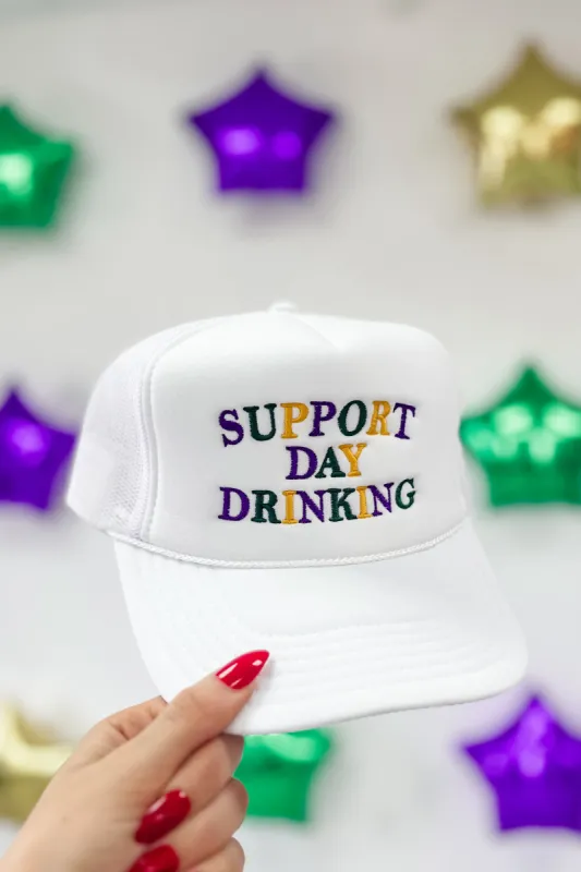 RESTOCK:Support Day Drinking Trucker Hat sold by Bella Rose boutique