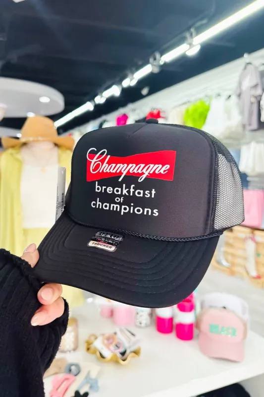 Breakfast Of Champions Trucker Hat sold by Bella Rose boutique