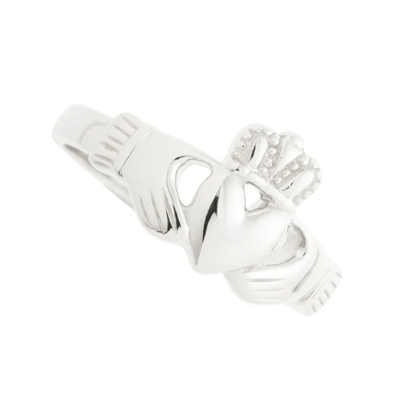 Galway Crystal Jewellery Ladies Claddagh Sterling Silver Ring sold by Belleek