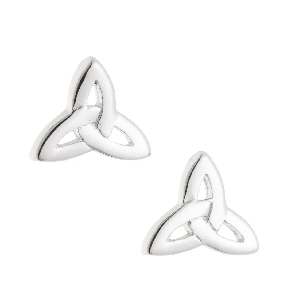 Galway Crystal Trinity Knot Sterling Silver Earrings sold by Belleek