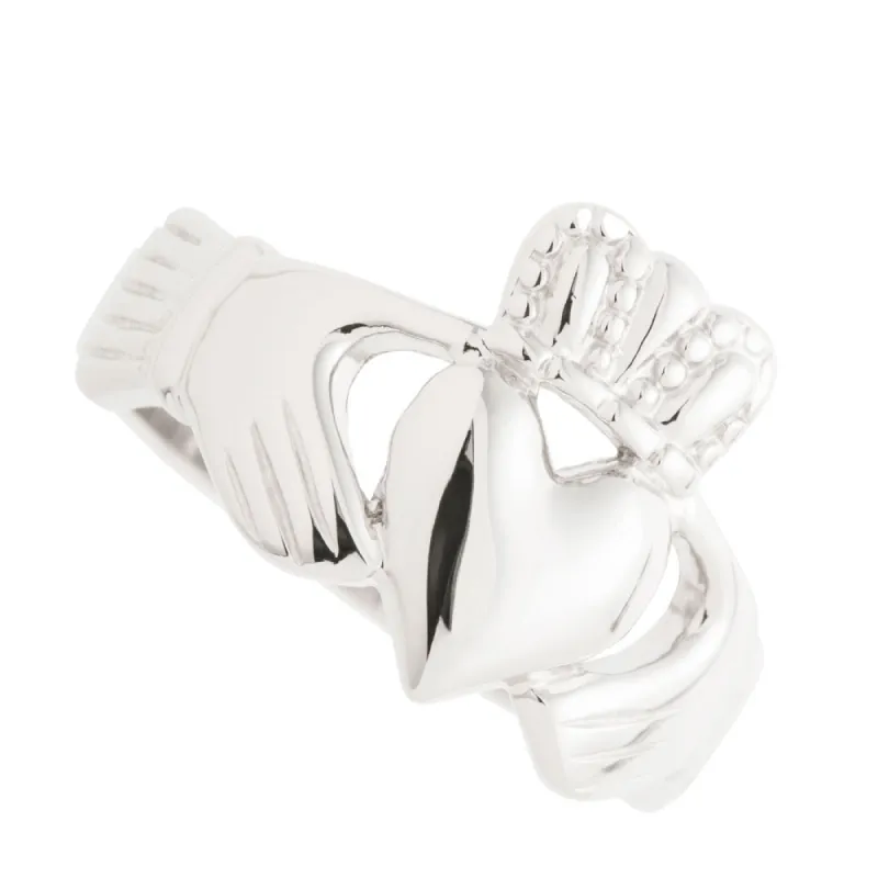 Galway Crystal Jewellery Gents Claddagh Sterling Silver Ring sold by Belleek
