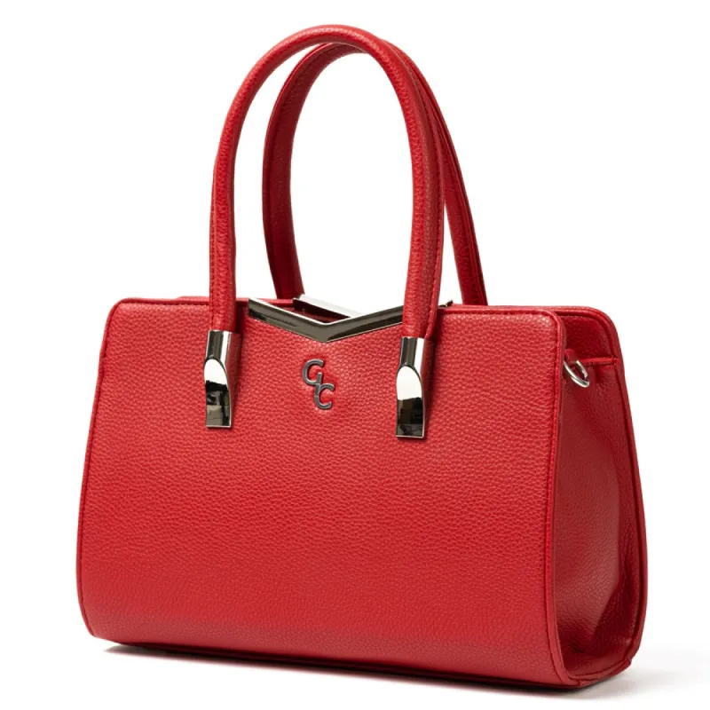 Galway Crystal Fashion Top Handle Handbag - Red sold by Belleek