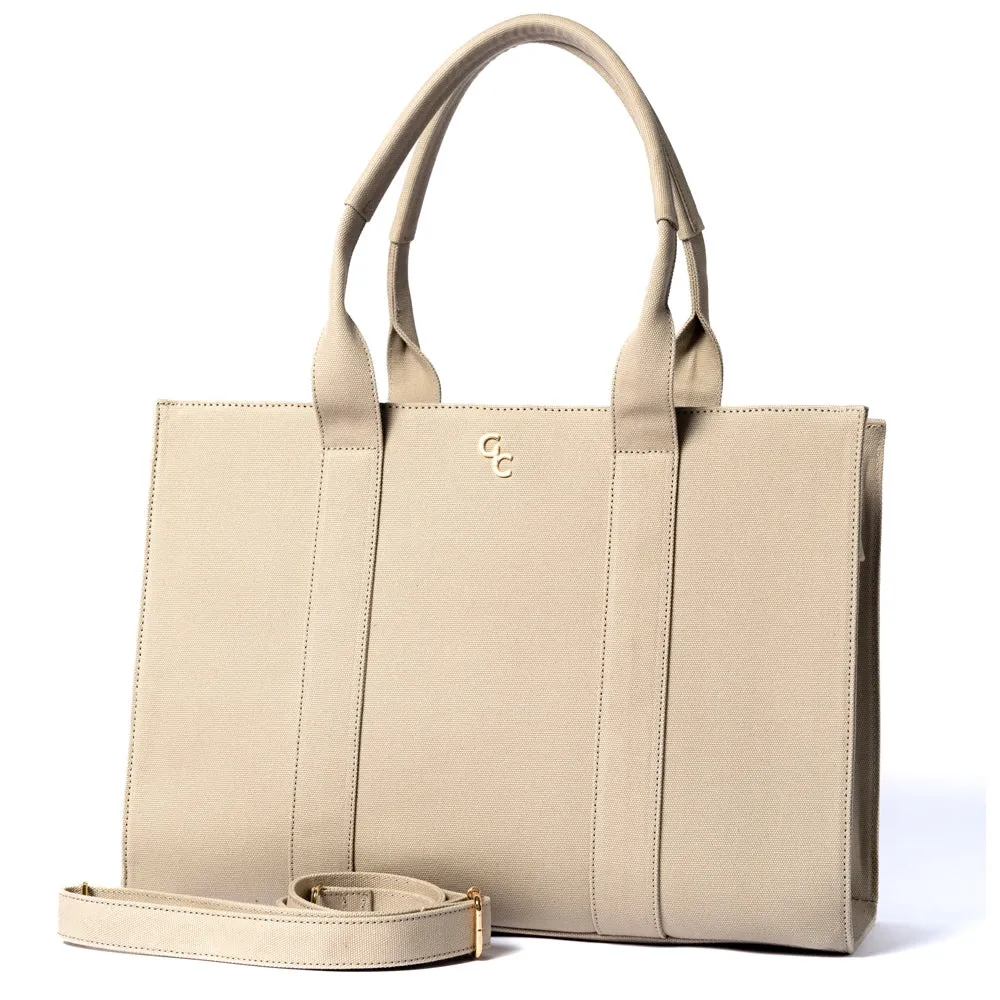 Galway Crystal Fashion XL Tote Oat Canvas sold by Belleek
