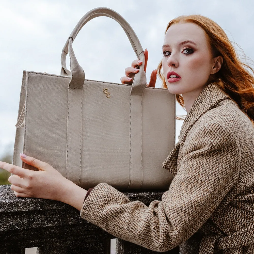 Galway Crystal Fashion XL Tote Oat Canvas sold by Belleek product image thumbnail 2