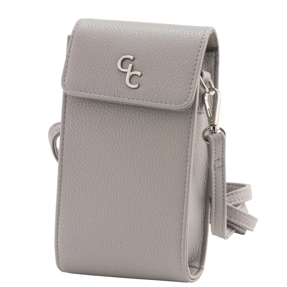 Galway Crystal Fashion Mini Crossbody - Dove Grey sold by Belleek