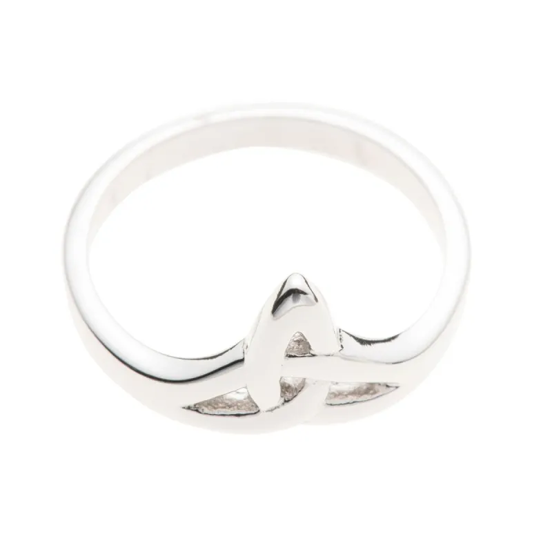 Galway Crystal Jewellery Trinity Knot Sterling Silver Ring sold by Belleek