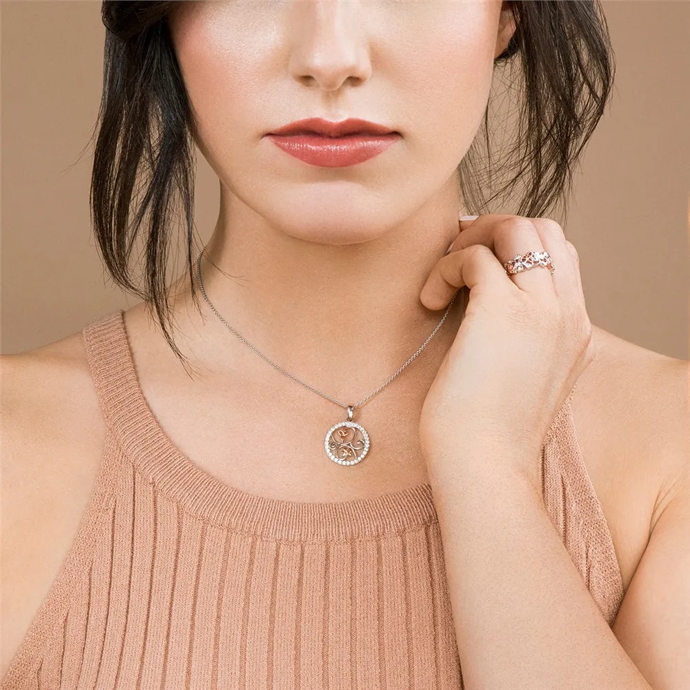 Galway Crystal Jewellery Trinity Knots & Shamrocks Rose Gold & Sterling Silver Ring sold by Belleek product image thumbnail 2