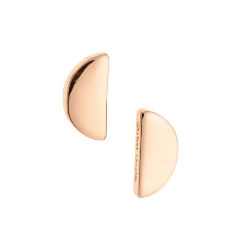 Galway Crystal Arc Sterling Silver & Rose Gold Stud Earrings sold by Belleek