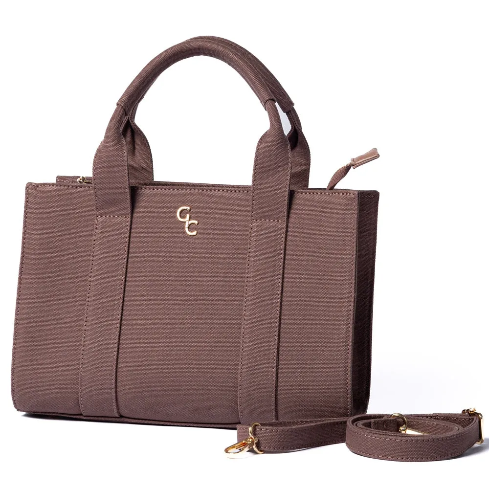 Galway Crystal Fashion Medium Tote Mauve Taupe Canvas sold by Belleek