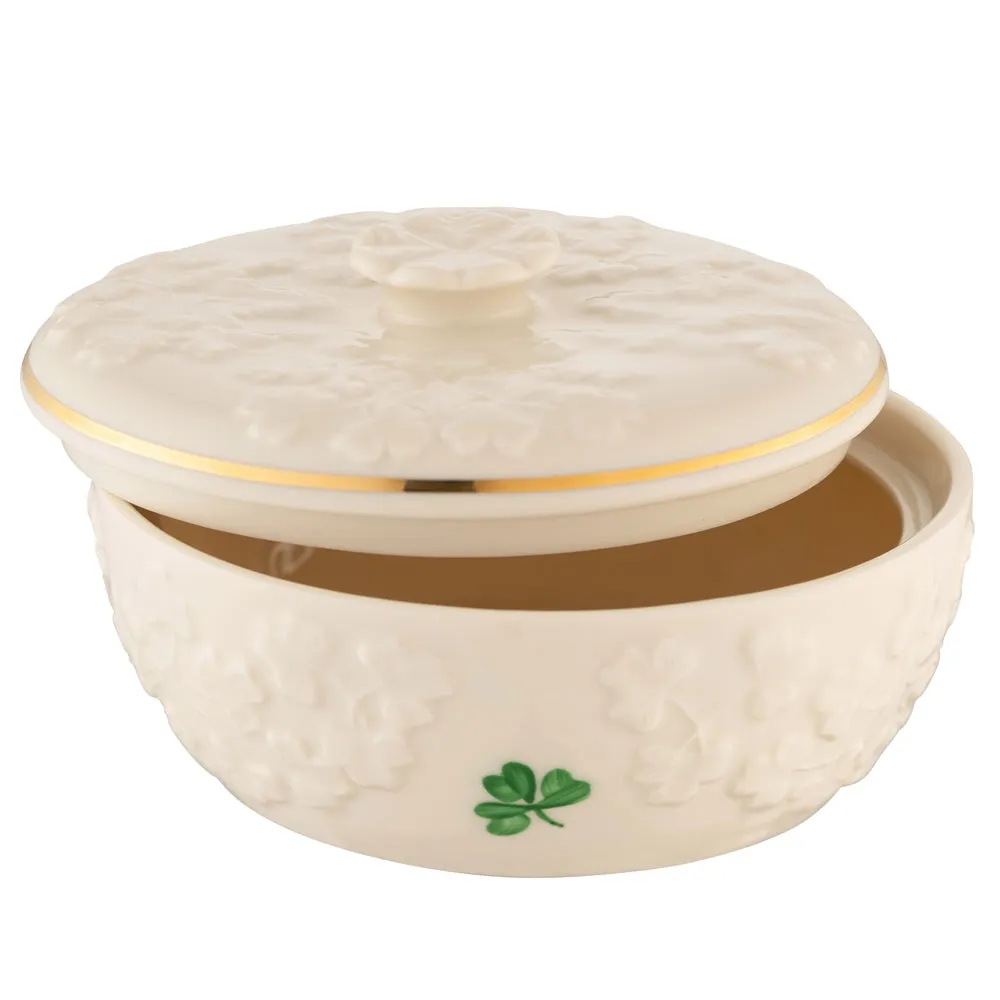 Belleek Classic Field of Shamrocks Trinket Box sold by Belleek product image thumbnail 2