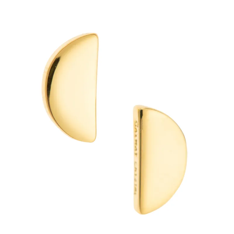 Galway Crystal Arc Sterling Silver & Gold Stud Earrings sold by Belleek