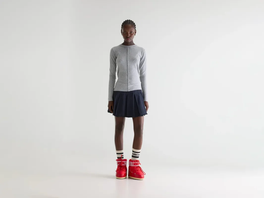 Windy pleated mini skirt (261 / W / NAVY) made by Bellerose