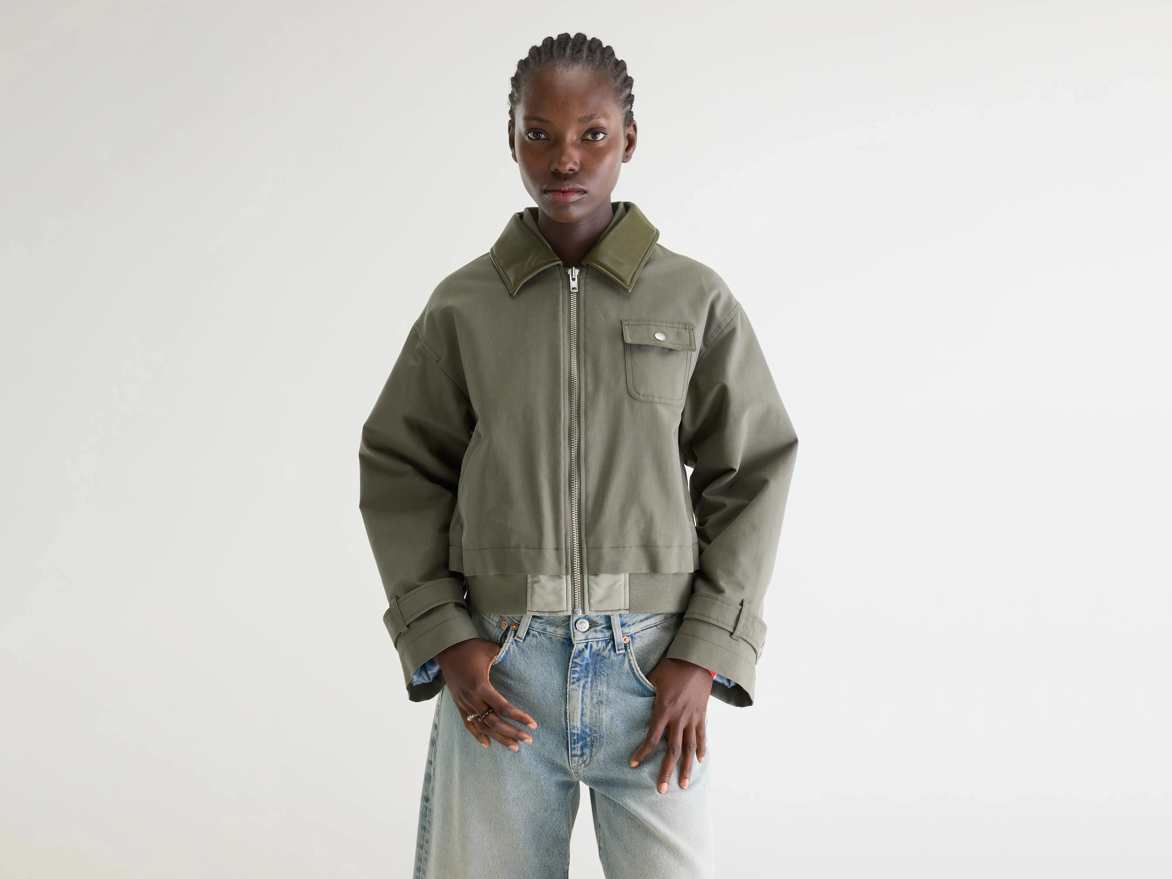 Jenner relaxed jacket (261 / W / SAGE) sold by Bellerose