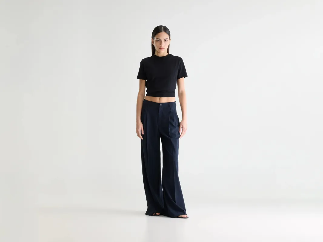 Volkert wide tailored trousers (261 / W / STRIPE A) sold by Bellerose