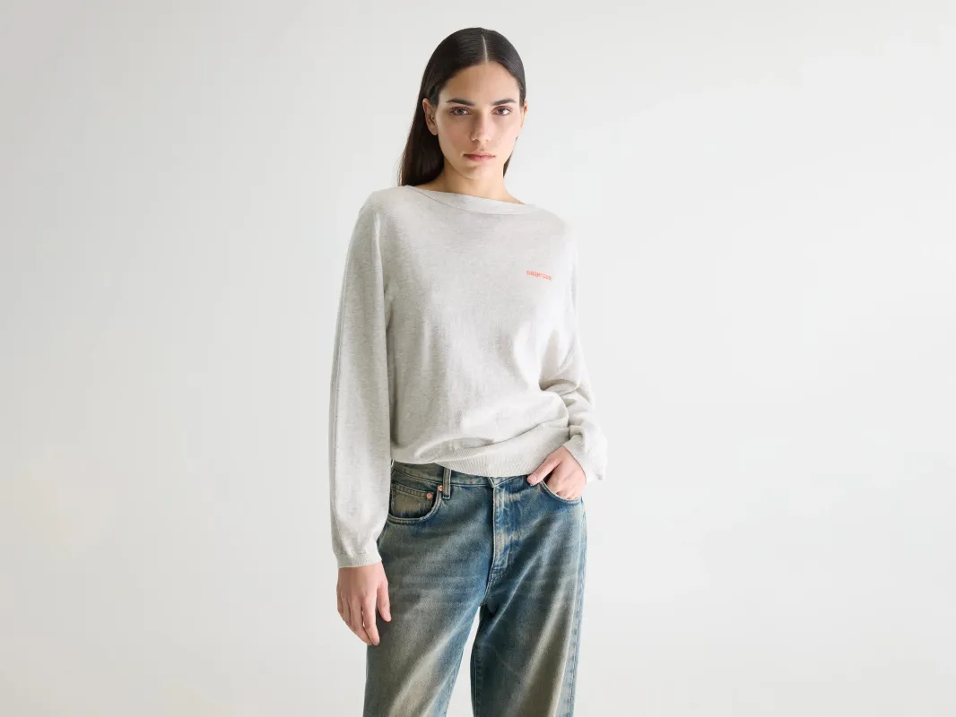 Geros relaxed sweater (261 / W / OYSTER) sold by Bellerose