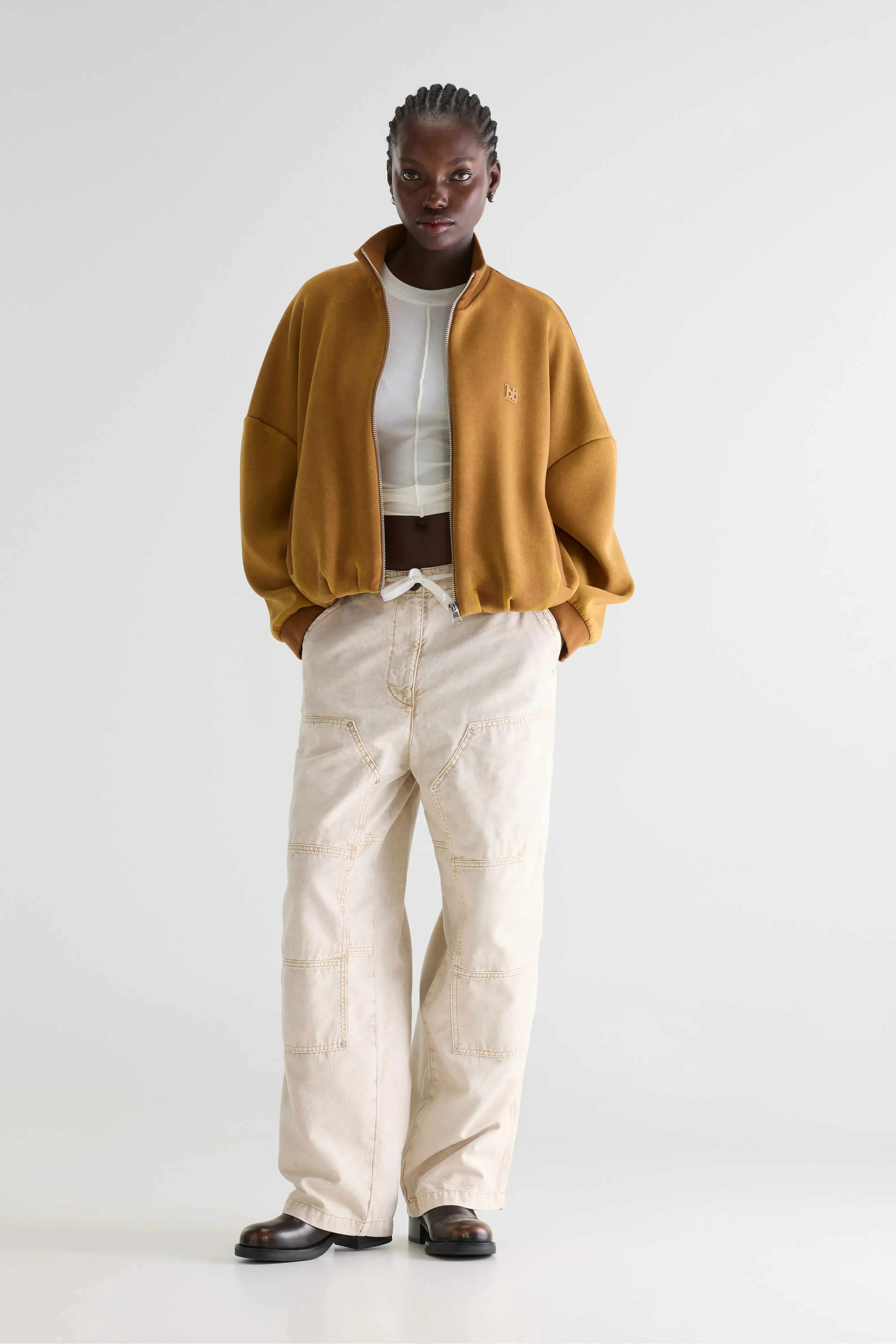 Tallis zip-up sweatshirt (261 / W / CARAMEL) sold by Bellerose product image thumbnail 3