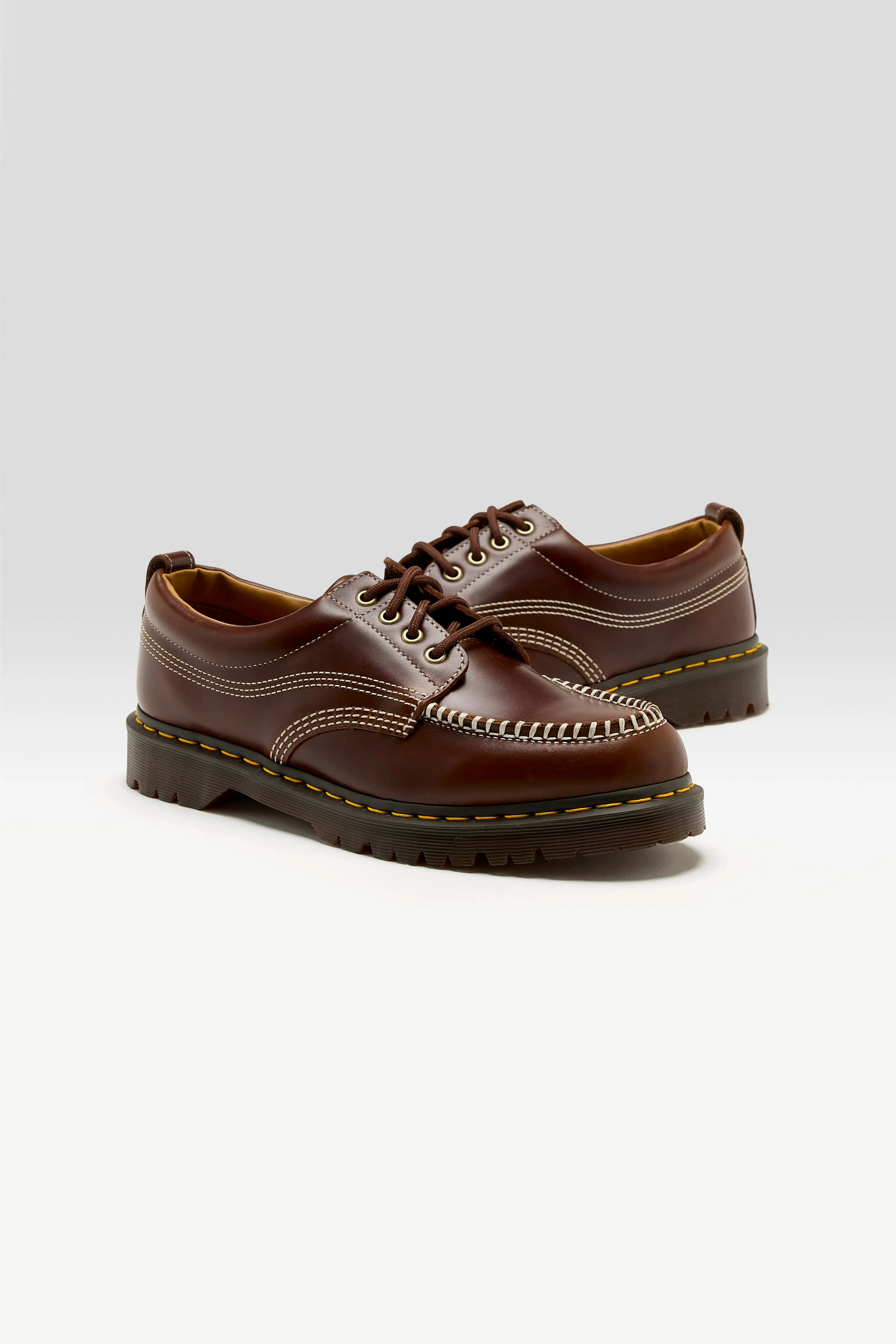 Lowell Leather Moc Toe Shoes For Men (242 / M / DARK BROWN) sold by Bellerose product image thumbnail 3