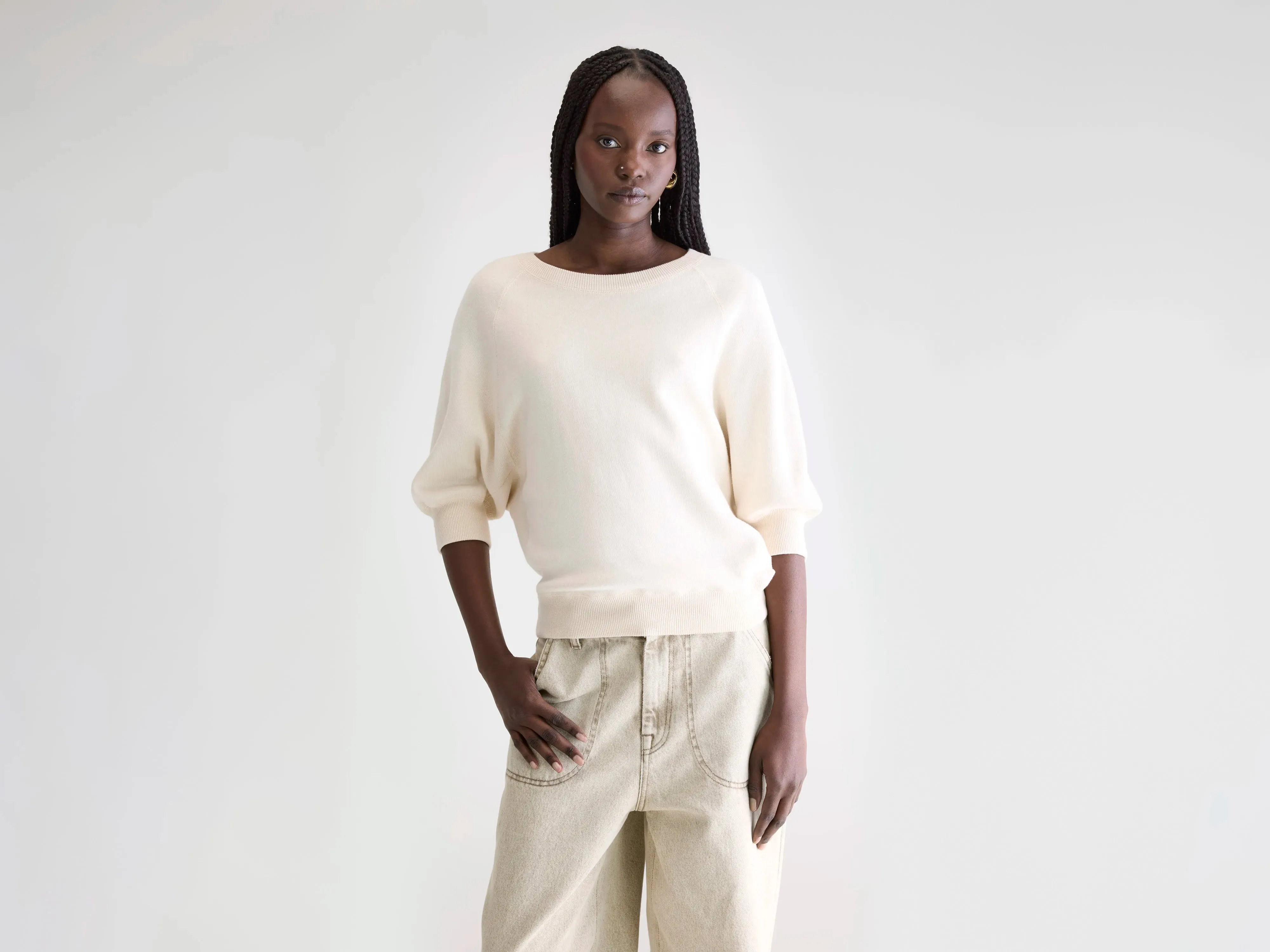 Anglet crew-neck sweater (242 / W / MILKY WAY) sold by Bellerose