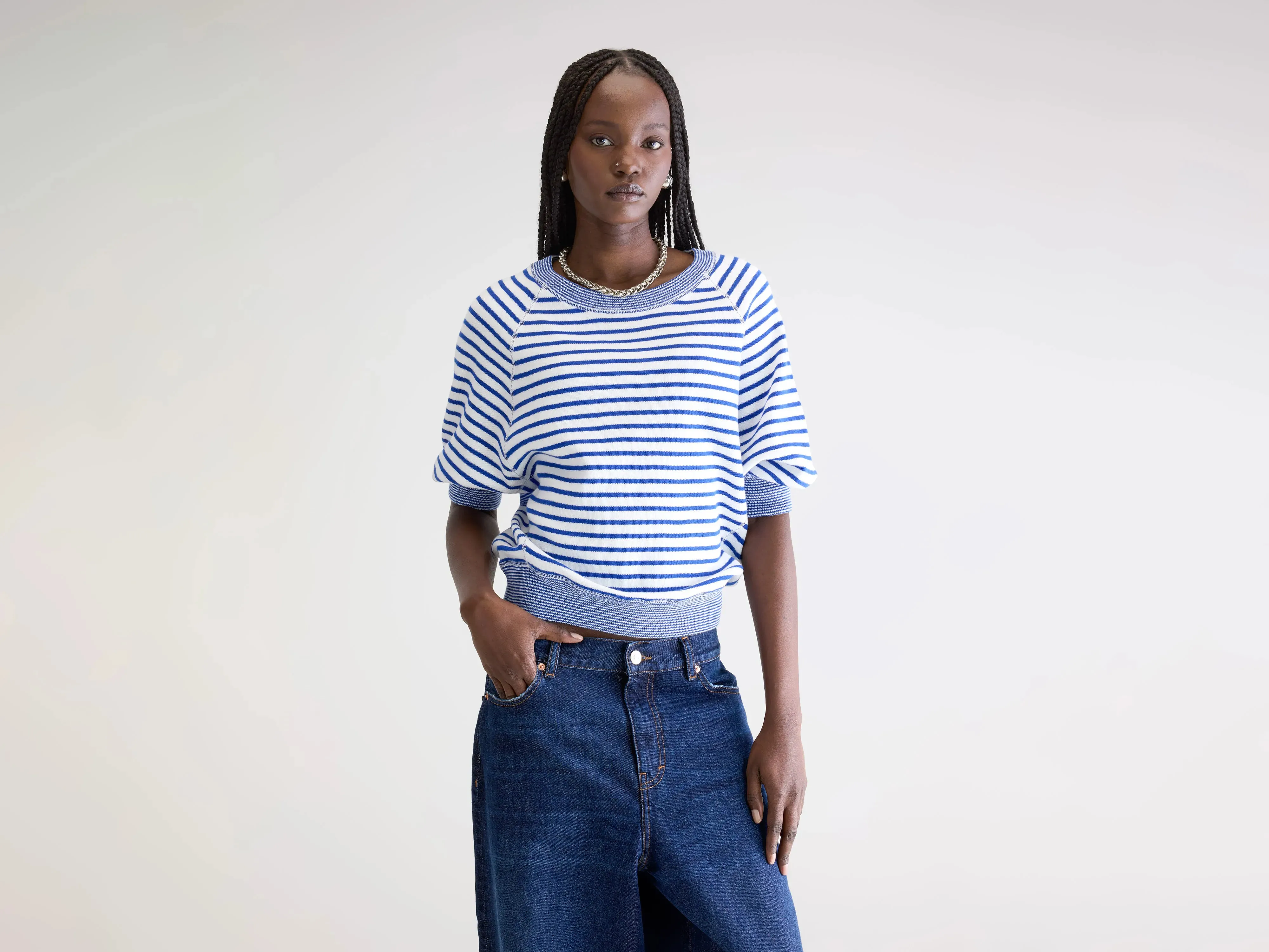 Anglet crew-neck sweater (242 / W / STRIPE A) sold by Bellerose