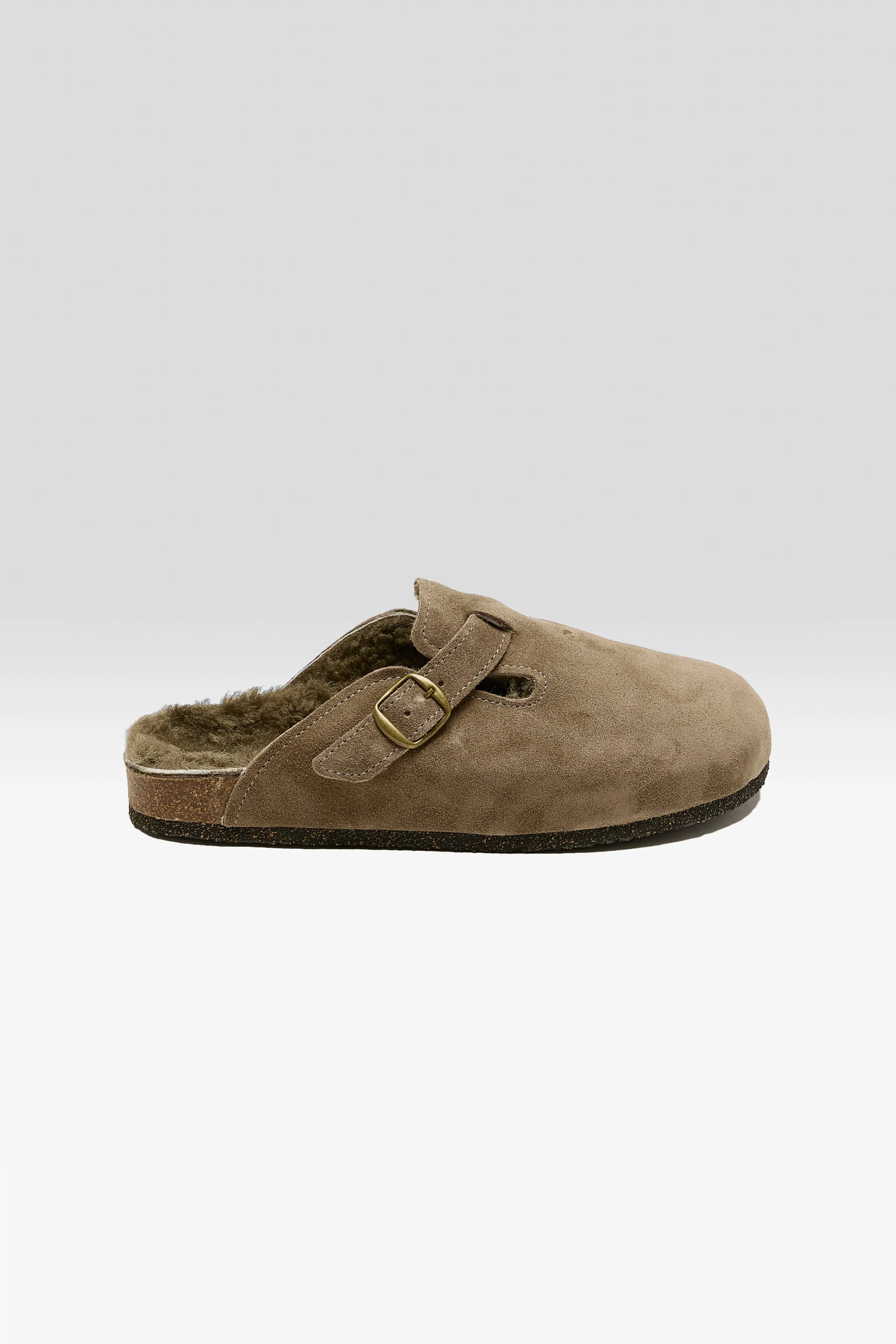 Taupe Velour Clogs (242 / W / KHAKI) sold by Bellerose product image thumbnail 2