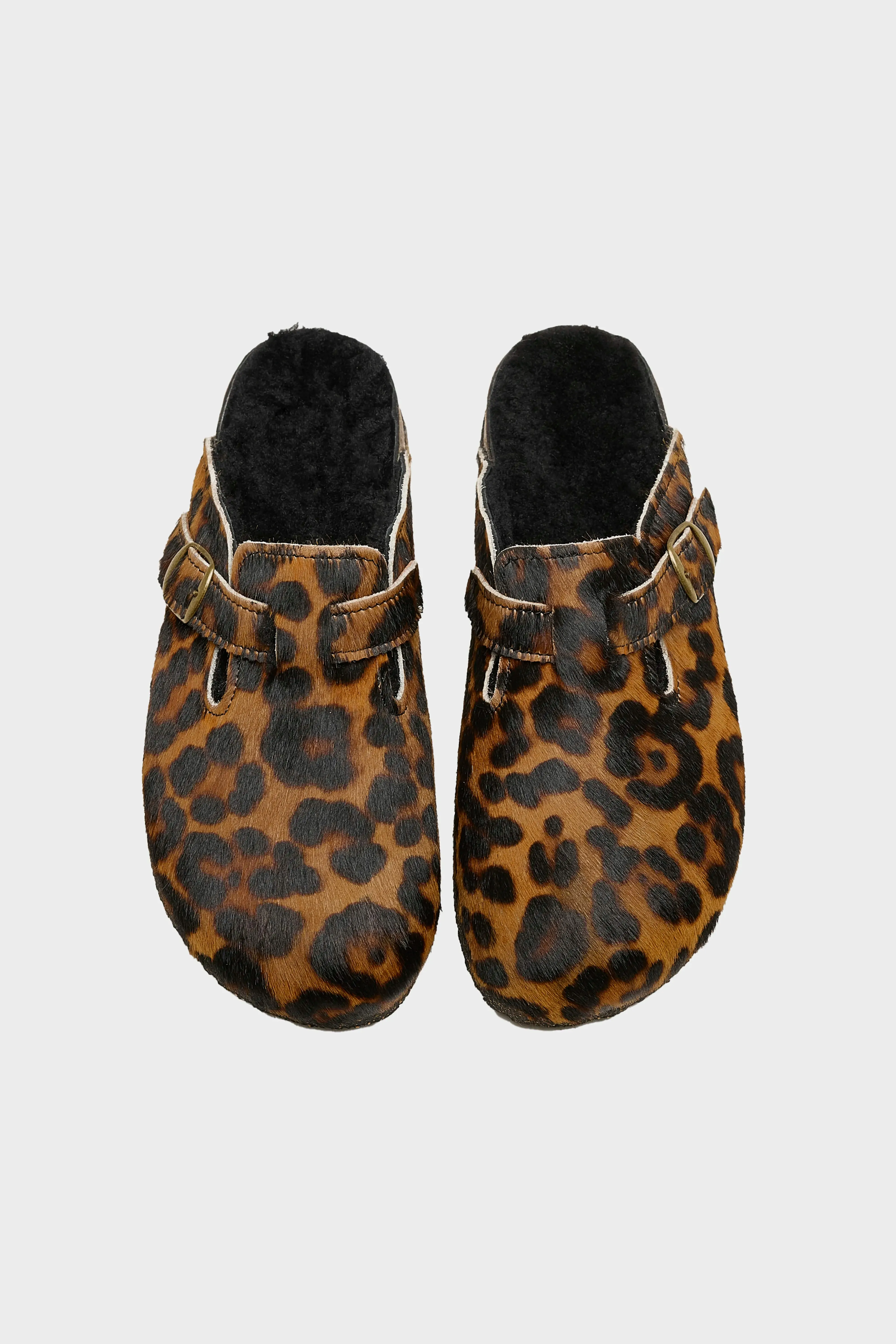 Black Leopard Clogs (242 / W / BROWN) sold by Bellerose product image thumbnail 4