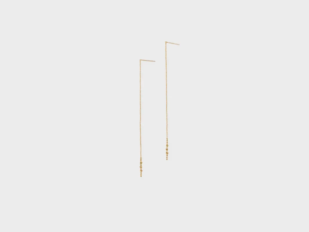 Océane Adjustable Chain Earrings (242 / W / GOLD) sold by Bellerose
