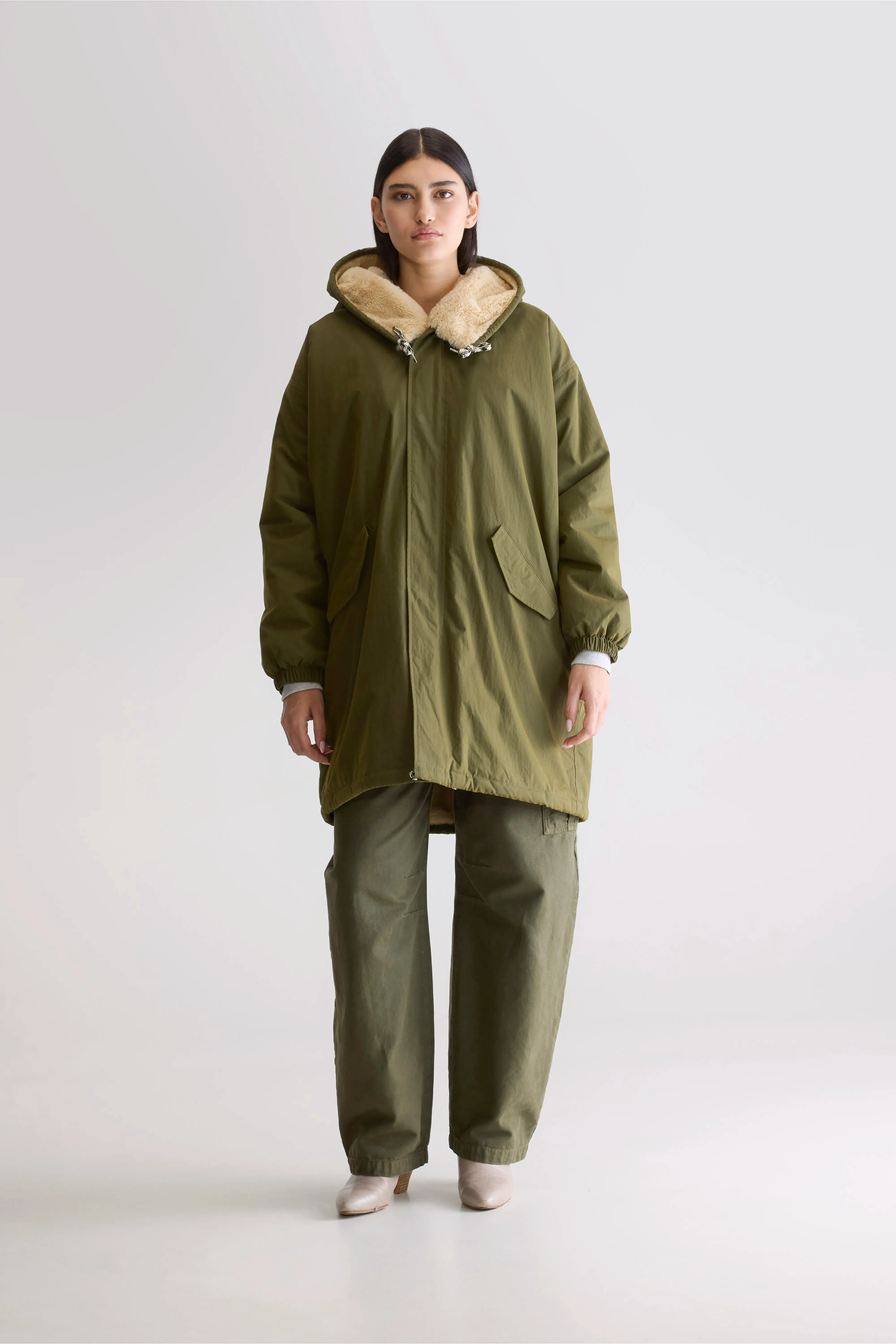 Laos hooded parka (242 / W / OLIVE) sold by Bellerose product image thumbnail 2