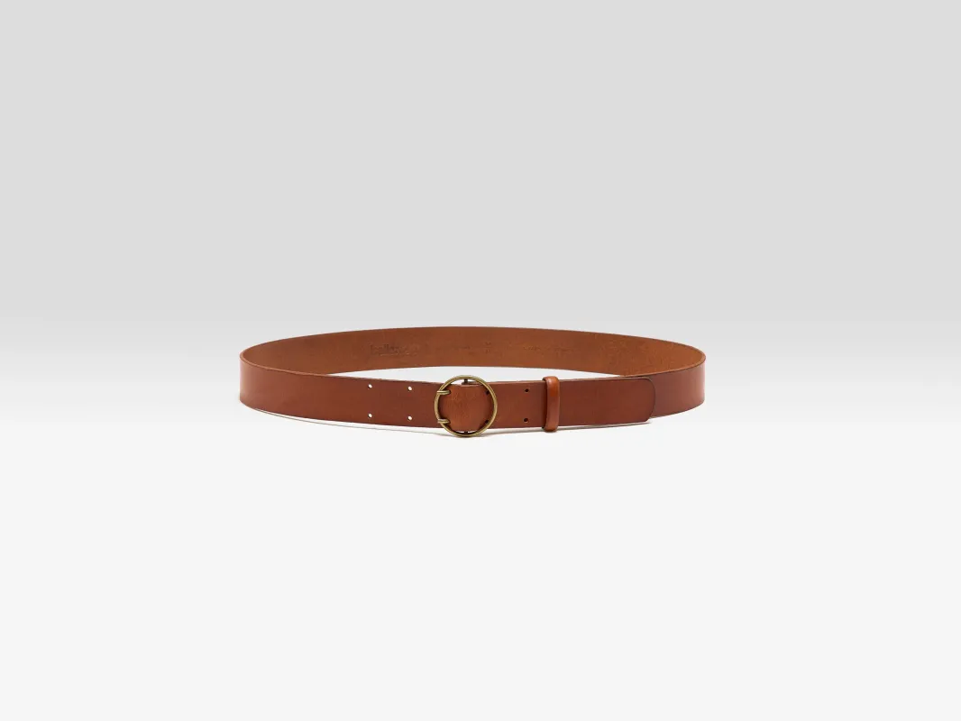 Selya leather belt (251 / W / COGNAC) sold by Bellerose