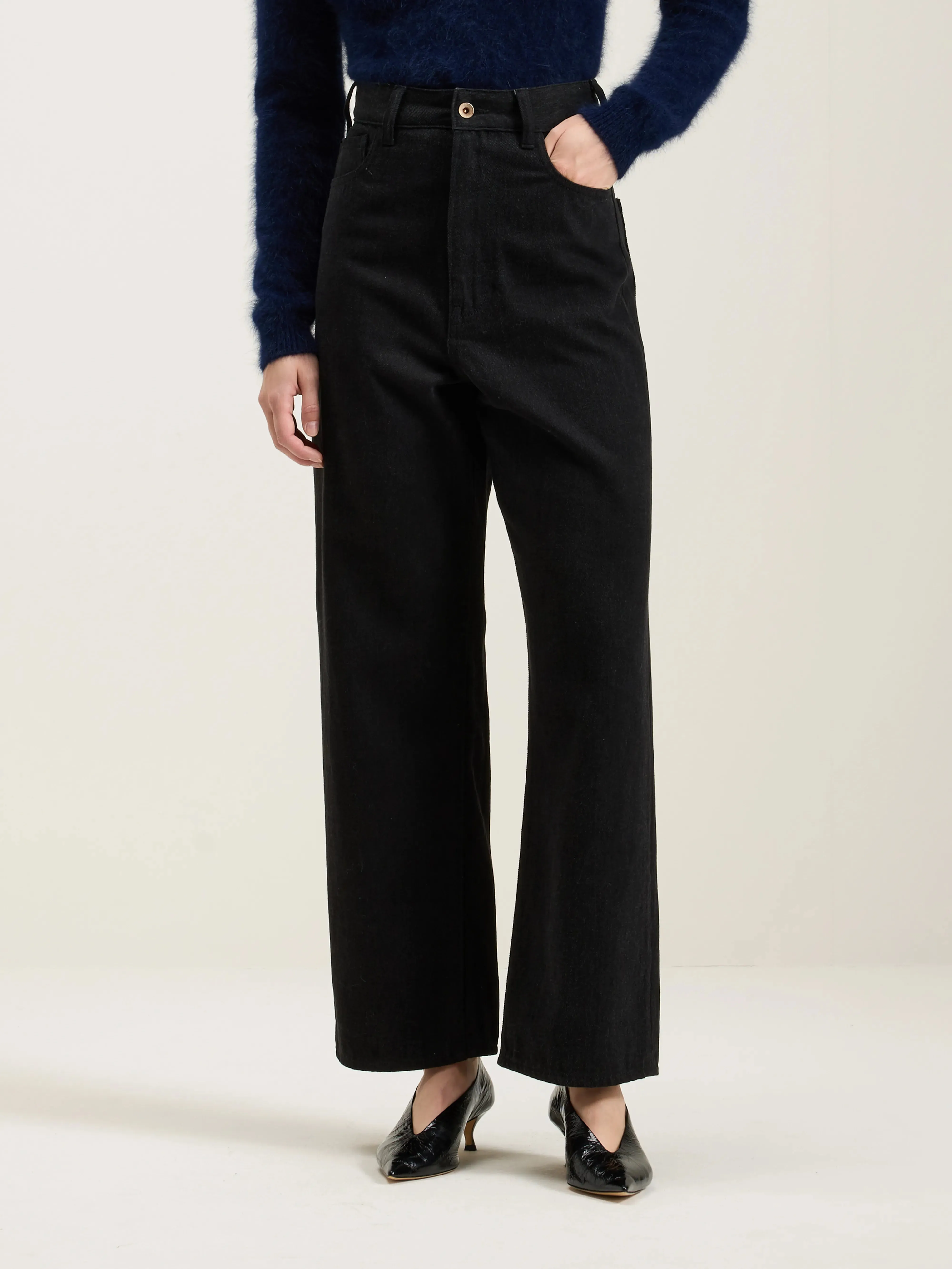 Denim N. 61 wide jeans (242 / W / OFF BLACK) sold by Bellerose product image thumbnail 2