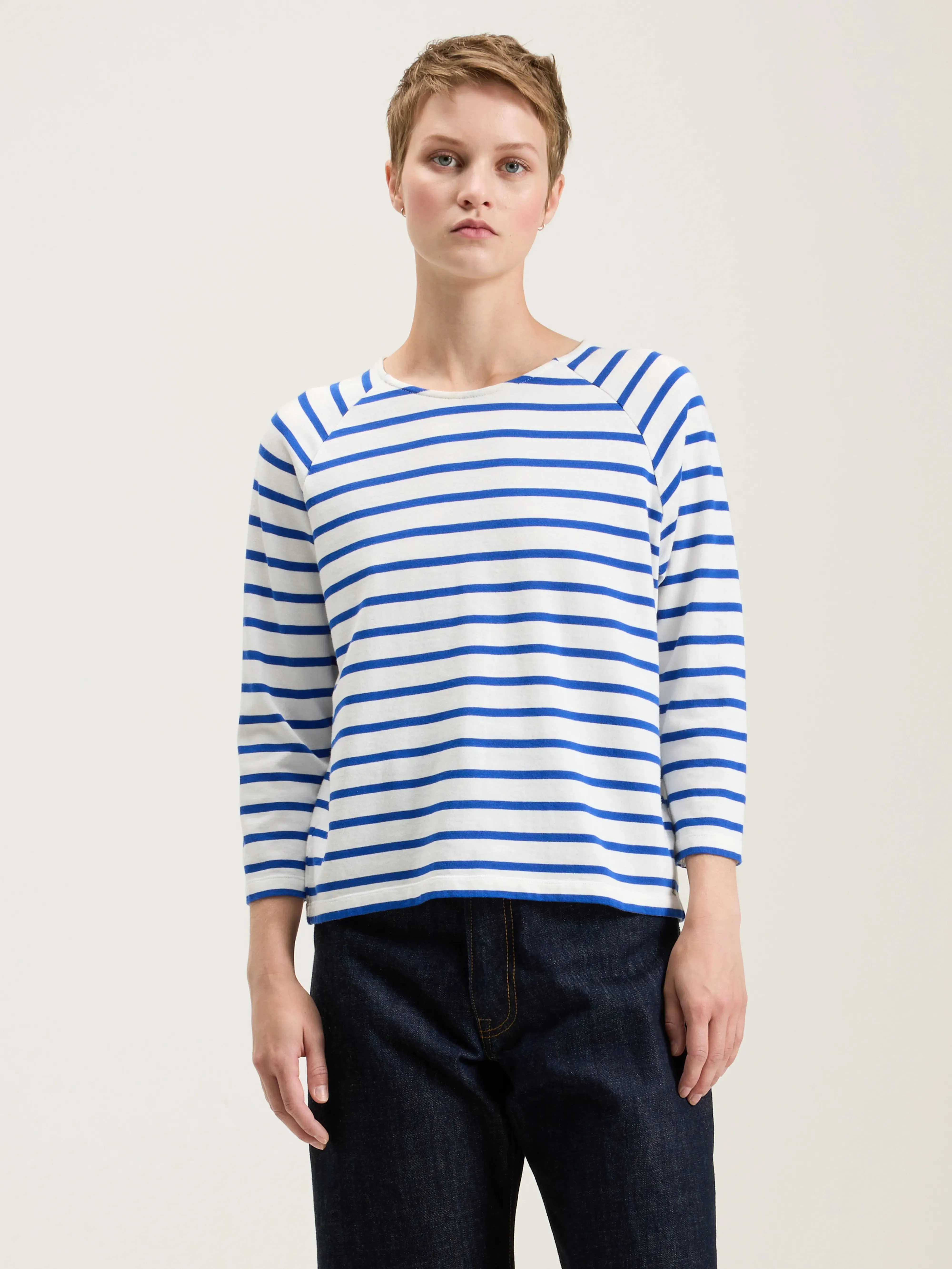 Maow crew-neck t-shirt (242 / W / STRIPE C) sold by Bellerose product image thumbnail 2
