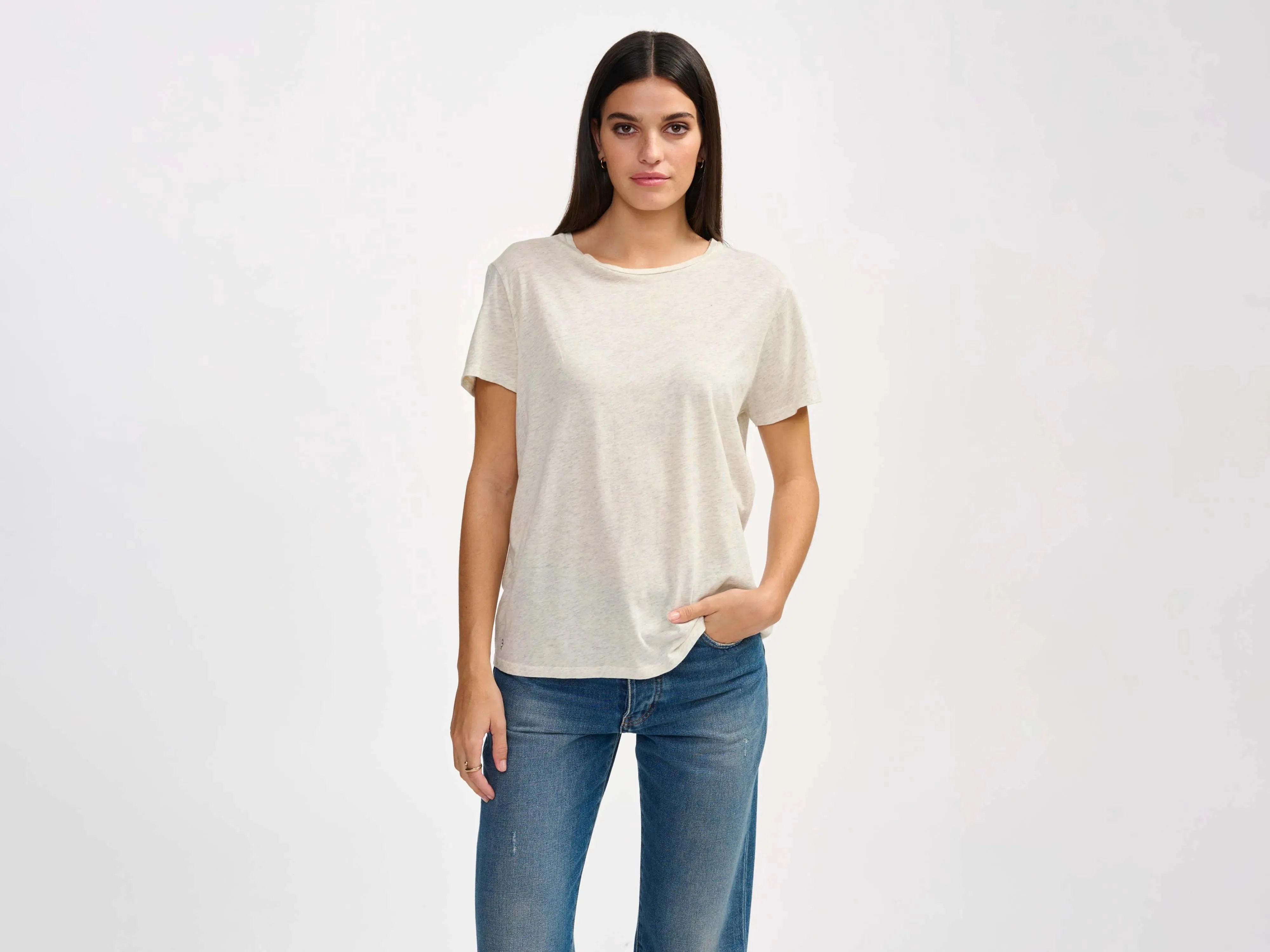 Covi short-sleeve t-shirt (242 / W / OYSTER) sold by Bellerose