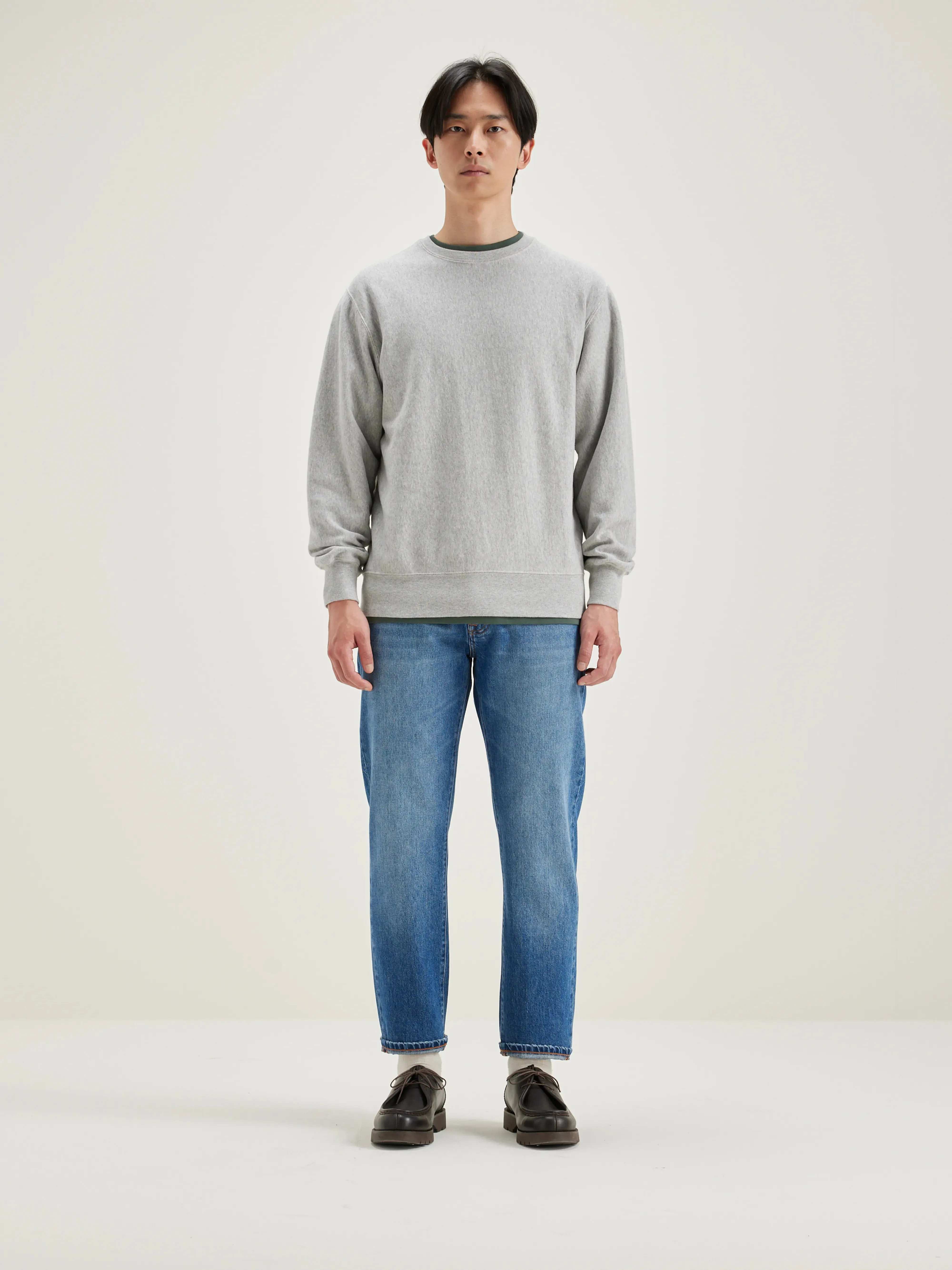 Flake crew-neck sweatshirt (242 / M / H. GREY) sold by Bellerose product image thumbnail 3