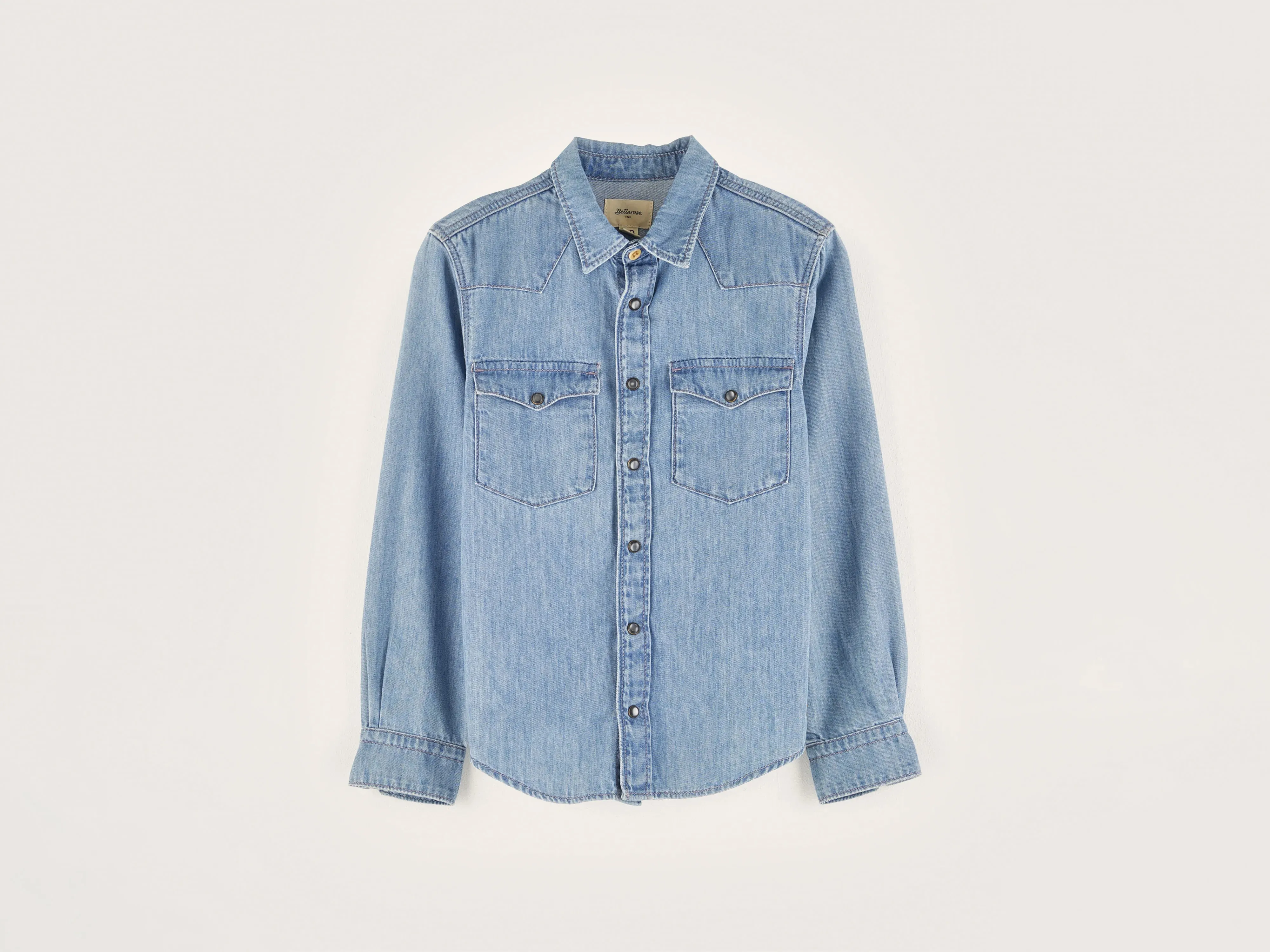 Peio denim shirt (242 / B / BLEACH) sold by Bellerose