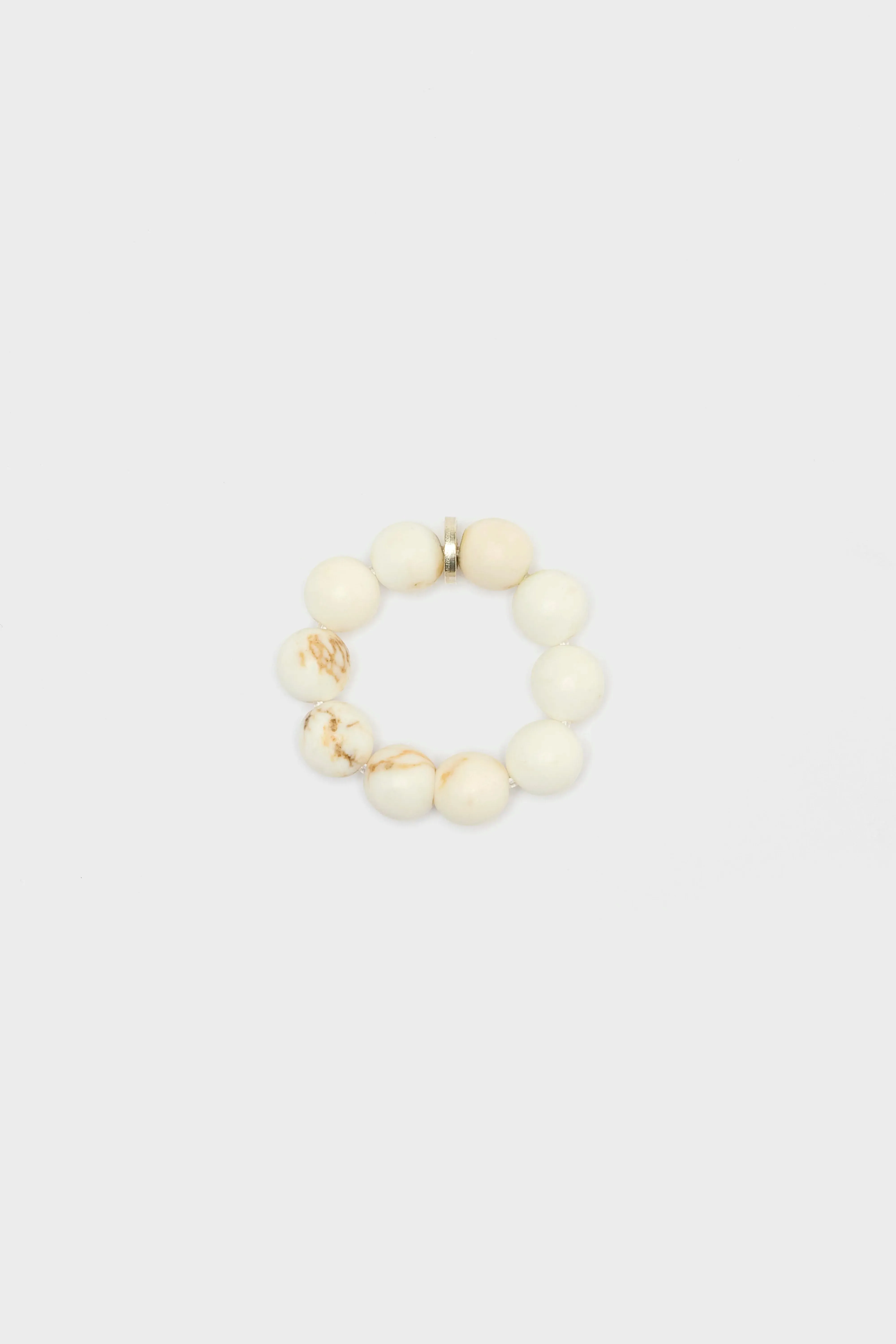 Ivory Magnesite Spheres Ring (252 / W / WHITE) sold by Bellerose product image thumbnail 2