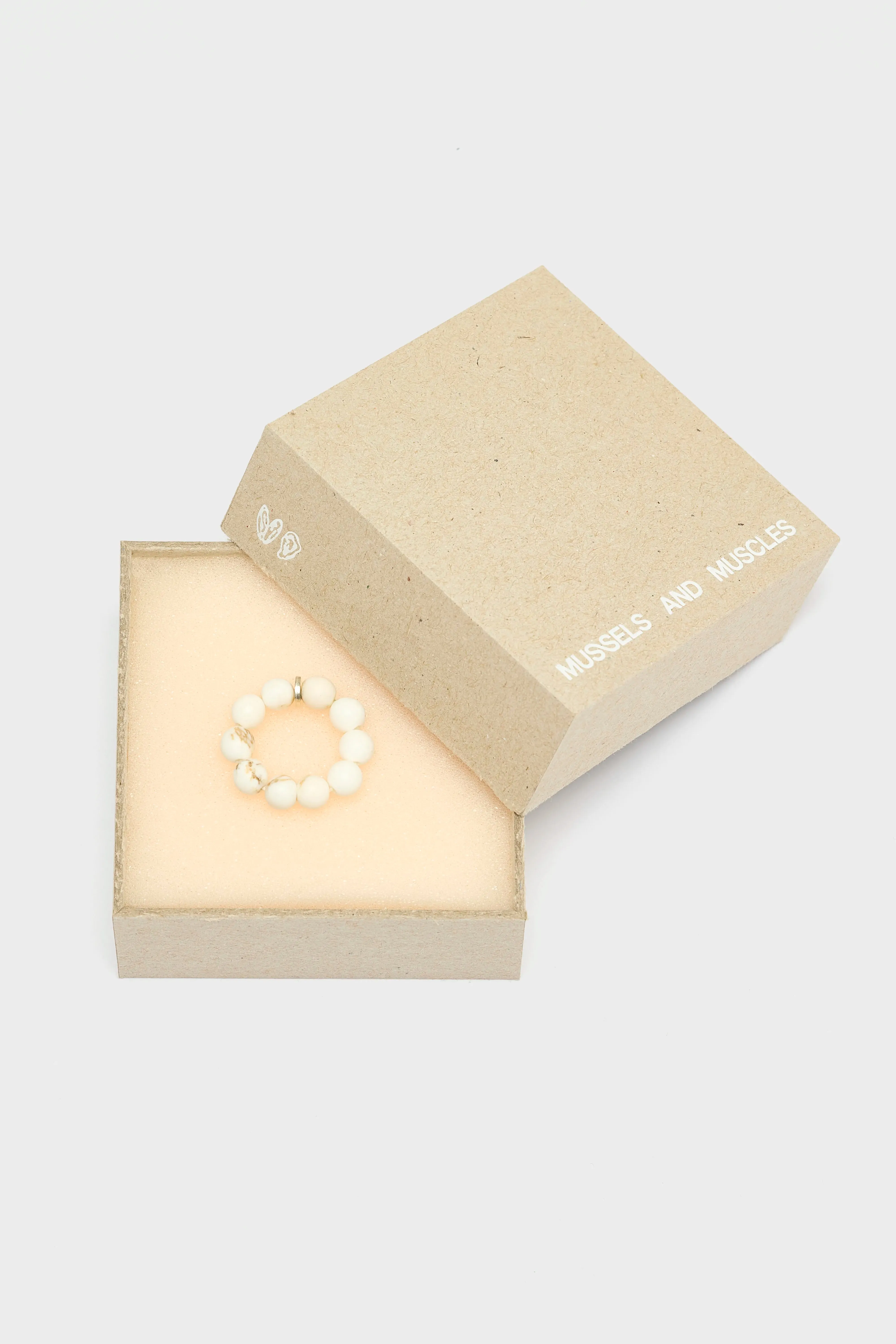 Ivory Magnesite Spheres Ring (252 / W / WHITE) sold by Bellerose product image thumbnail 4