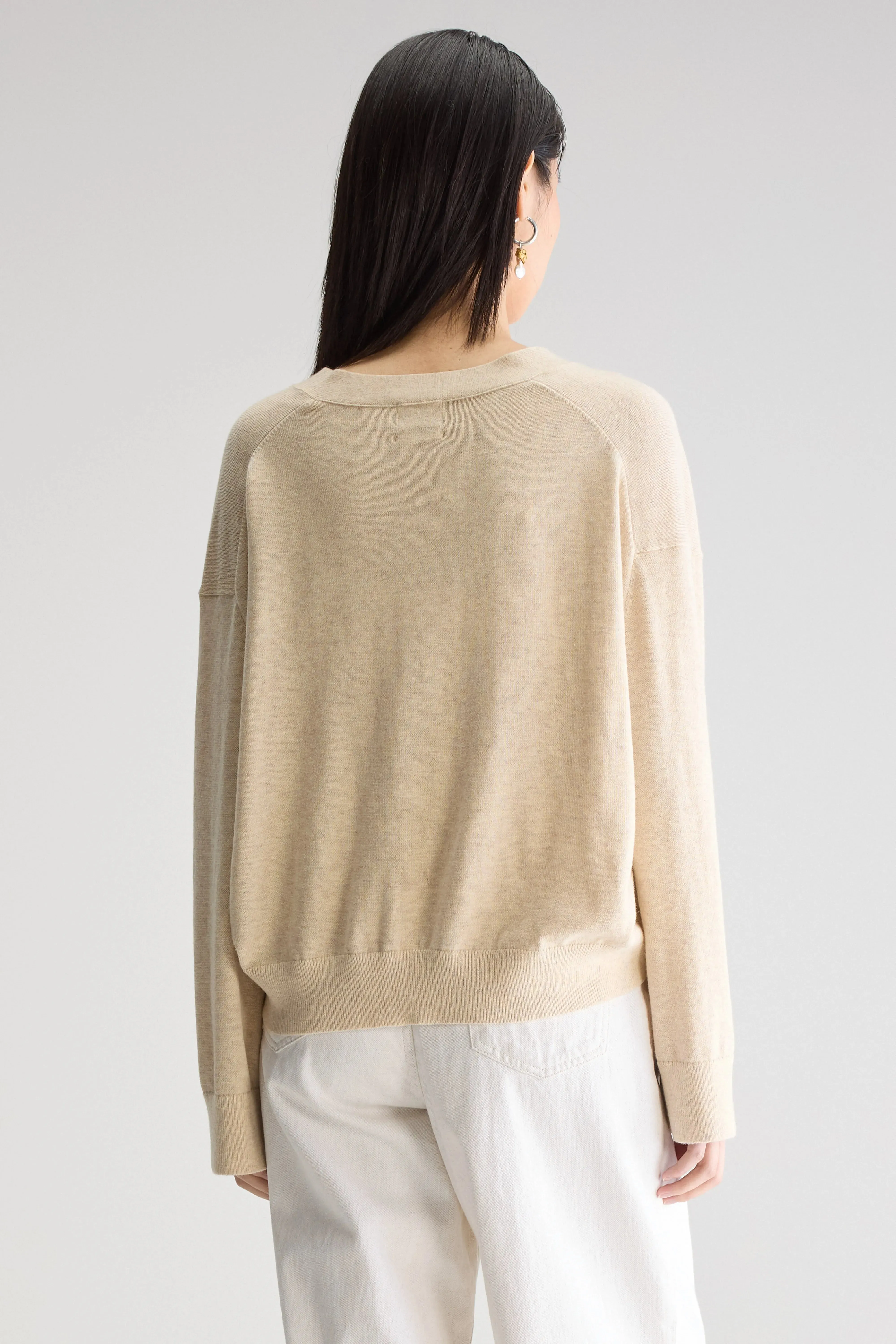 Gakkin v-neck cardigan (251 / W / OATMEAL) sold by Bellerose product image thumbnail 4