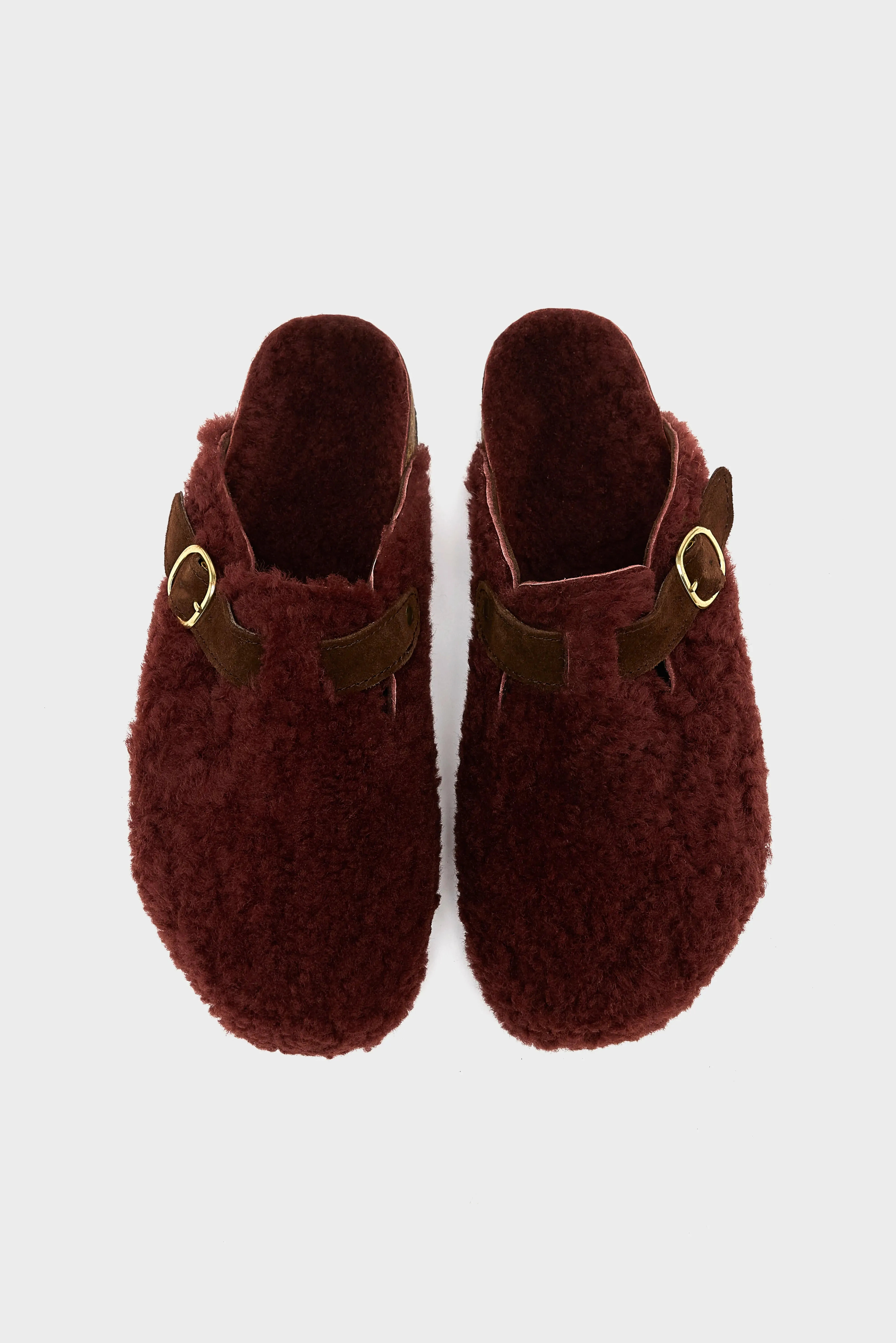 Bordeaux Sheepskin Clogs (252 / W / BORDEAUX) sold by Bellerose product image thumbnail 4