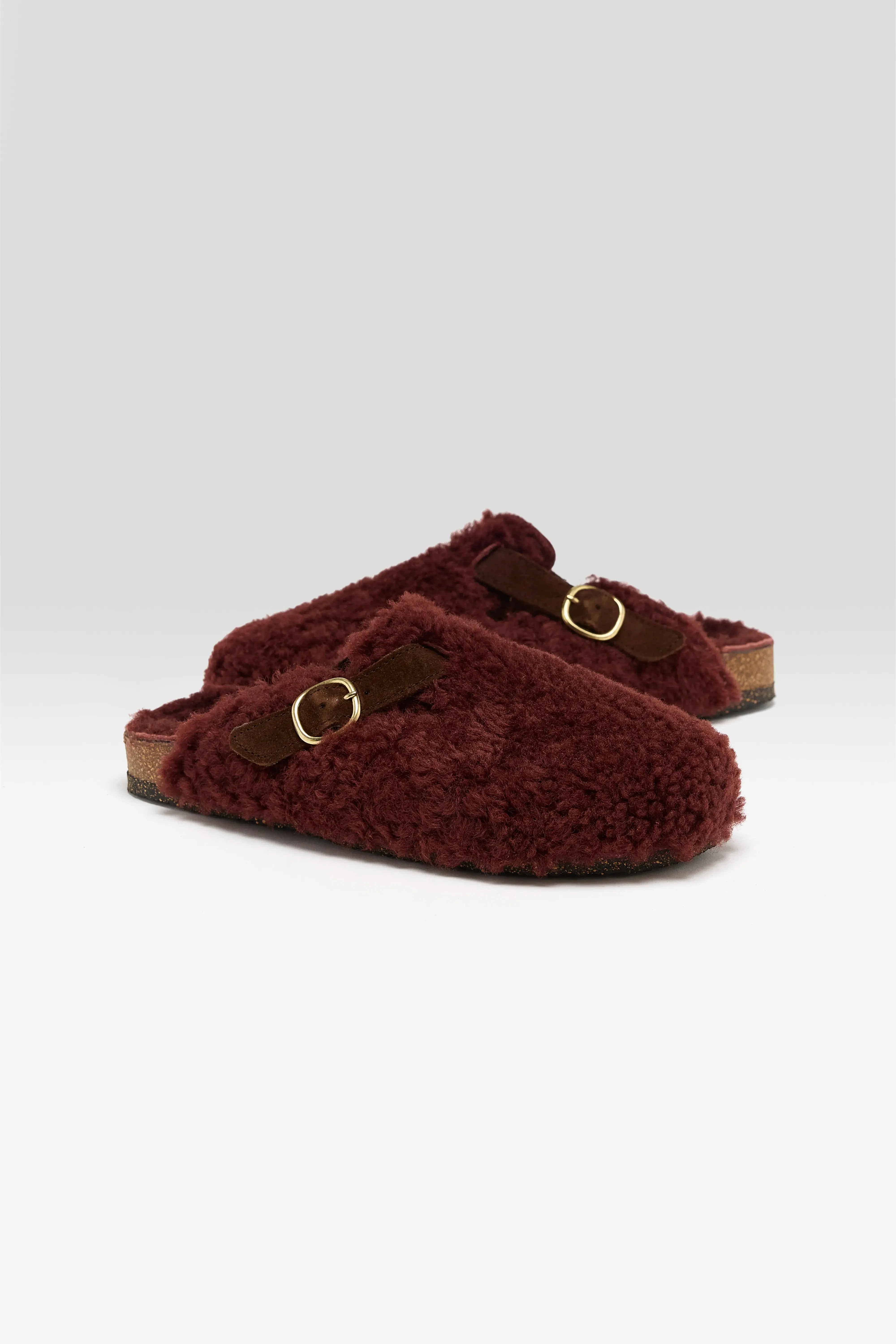Bordeaux Sheepskin Clogs (252 / W / BORDEAUX) sold by Bellerose product image thumbnail 3