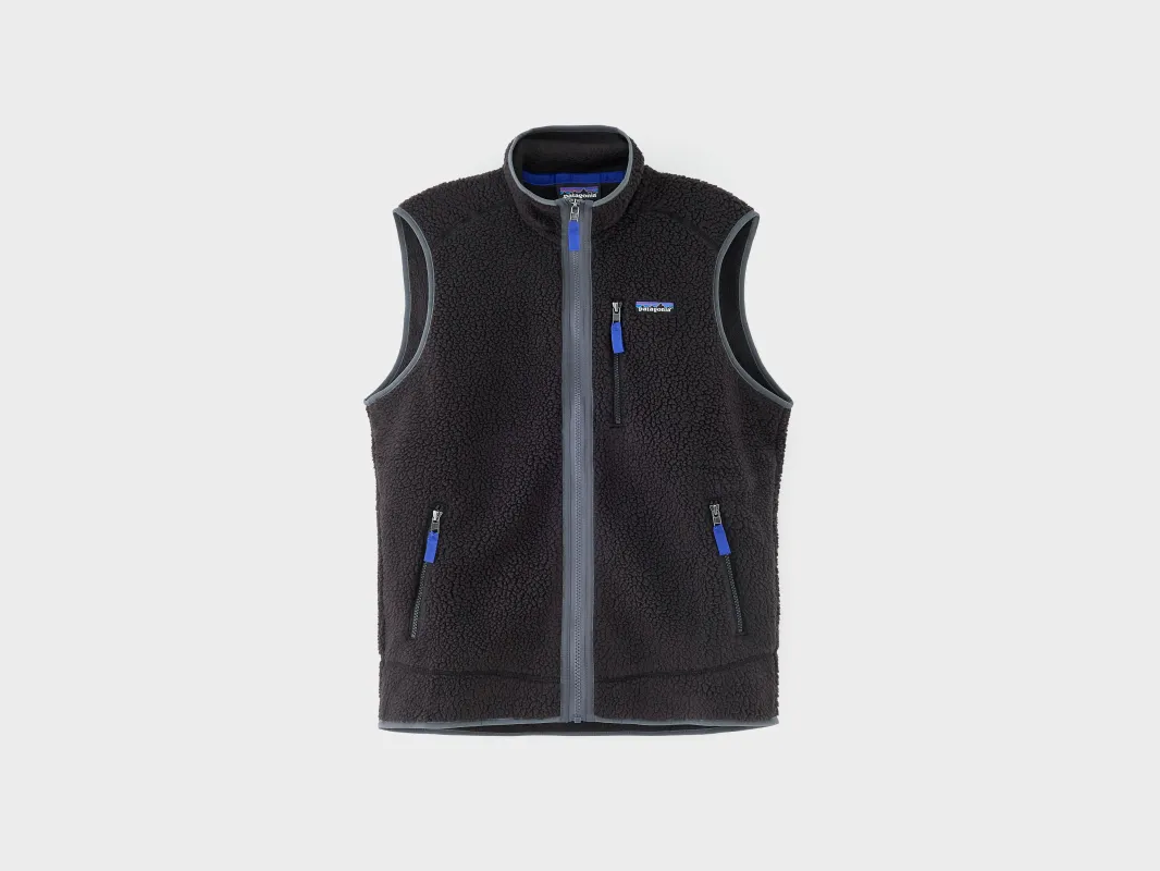 Men's Retro Pile Fleece Vest  (252 / M / BLACK) sold by Bellerose