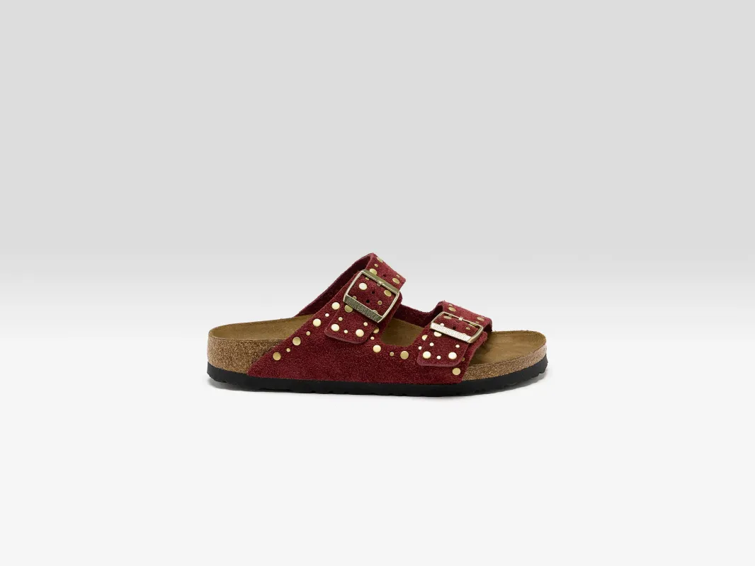 Arizona Rivet for Women  (252 / W / BORDEAUX) made by Birkenstock