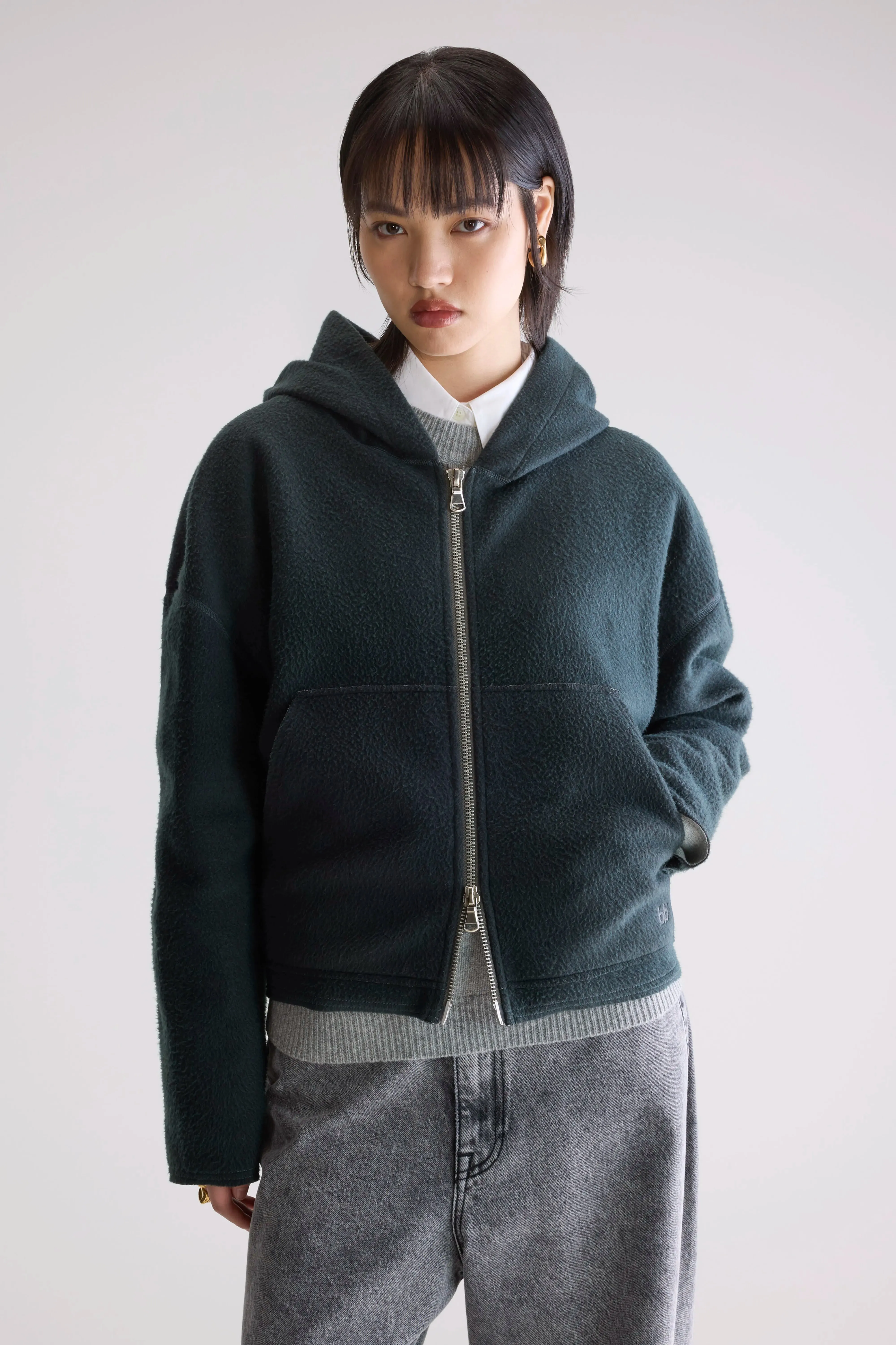 Fannel hooded sweatshirt (252 / W / ACIER) sold by Bellerose product image thumbnail 2
